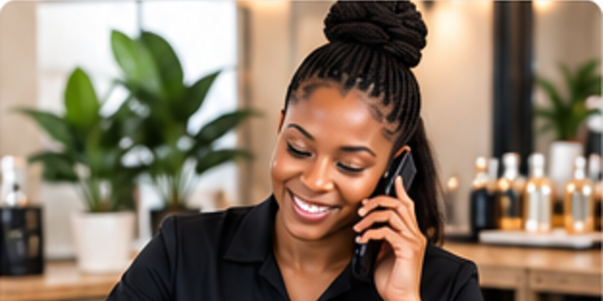 Service-based business owner at work